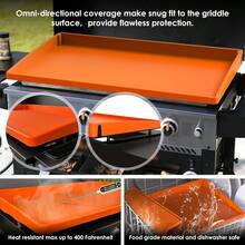 1Pc Griddle Silicone Griddle Mat For Blackstone 17inch, 22inch, 28 Inch And 36 Inch Gas Griddle, Blackstone Grill Accessories Cover, Upgraded Silicone Mat, Waterproof & -Proof, Protect Griddle From Rusting, Rodent, Insect, Dust - 橘色 - 查看 6