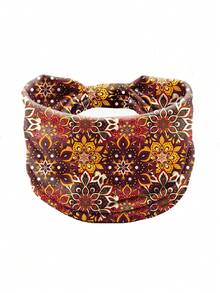 New Bohemian Headband Personalized Mandala Flower Headband Elastic Band Sweat-Absorbent Breathable Female Wide-Brimmed Headdress, Hair Accessories, Turban Headband, Hairband Fall Winter Hair Band For Vacation Outfits Woman Elegant Scarf Women Bandanas Soft Headwrap - Multicolor - View 8