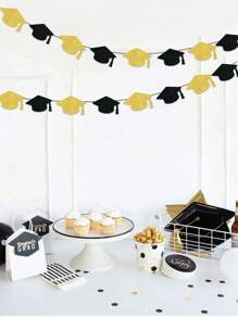Graduation Decorations Class Of 2025 Graduation Banner Glitter Congrats Grad Cap Banner For Grad Party Decorations 2025