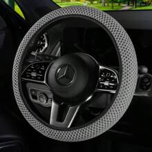 1 pieza Funda elástica de volante de coche con malla 3D transpirable y masajeadora, se ajusta a interiores de coche de 14.5-15 pulgadas