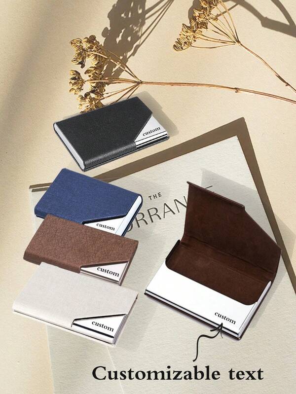 1pc Customized Metal Business Card Holder, Can Be Personalized With Name & Company, Suitable For Men & Women, Practical Business Gift With Memorial Meaning To Deepen Impression And Promote Cooperation, Back To School, School Supplies, Office & School Supplies, Xmas Decoration, Office Decor