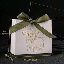 White Festive Candy Box Lamb Print Mini Gift Bag Slaughtering Sheep Small Gift Bag - Multicolor - View 5