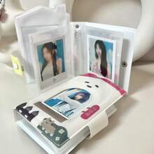 3 Inch Kpop Photocard Binder, Cute Kpop Photocard Holder Book Mini Photo Kpop Album, Hollow Kpop Binder Collector Book 32 Pockets Photo Card Holder With Lovely Pendant For Photo Collection,Back To School,School Supplies - Multicolor - View 9