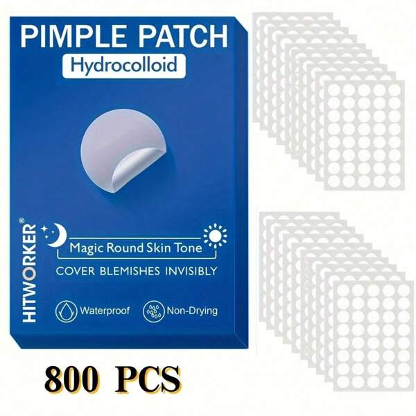 400/800 Patches Of Acne Mask, Tasteless, Day And Night Concealer - Suitable For All Skin Types