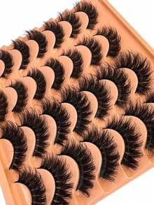 14 Pairs 3D Faux Mink Lashes: Natural, Thick, Dramatic, Fluffy, Extra Long Lashes - Suitable For Beginners And Reusable - Fluffy Lashes - View 5