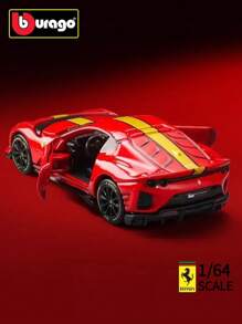 Burago Bburago1:64 Vermelho 812 Competizione Sports Modelo de Carro Capa de Acrílico Preto + Base