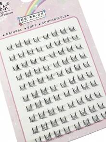 80pcs Ultra-Large Capacity Individual Lash Clusters Transparent Stem Lower Lashes Natural-Looking False Eyelashes, 3-In-1 Korean Style Easy-To-Wear Lower Lash Extensions For Beginners Lash Clusters,Eye Lash Clusters,Individual Eyelashes,Lashes,Fake Lashes - D - View 4