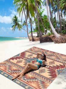 1 Pezzo Nuovo Telo da Picnic/Asciugamano da Spiaggia Impermeabile e Anti-sabbia con Stampa Digitale, Design Alla Moda e Fresco, Adatto Per Campeggio e Picnic