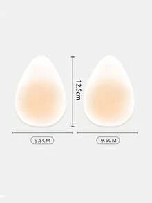实心硅胶乳房花瓣，超薄无缝隐形乳贴，水滴形提拉支撑乳房花瓣