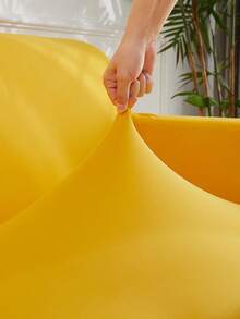 1 Pc Plain Color Sofa Cover, Versatile For All Seasons, Modern Polyester Fiber Rectangular Super Elastic Pet Hair Resistant Sofa Slipcover, Washable, Suitable For Living Room - High Grade Yellow - View 5