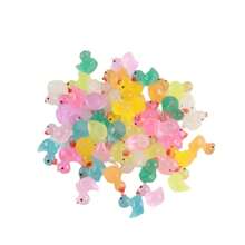 30pcs/50pcs Fun Glow-In-The-Dark Mini Yellow Duck Ornament, Craft Decor For Car