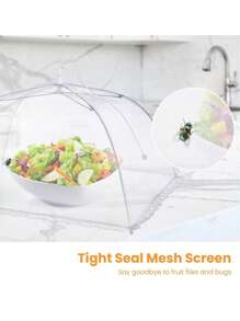 Nuevo protector rectangular de malla plegable a prueba de polvo para mesa de comedor comercial, picnic, cocina. Lavable.