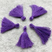 30 piezas de borlas de algodón de 3 cm de largo, adornos de flecos de algodón para coser, cortinas, accesorios, manualidades, decoración del hogar, bodas - Elige colores - Ver 13