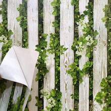 Self-Adhesive PVC Green Vertical Stripe Wallpaper - Easy To Apply, Waterproof, Stain-Resistant, Removable For Kitchen, Bedroom, Bathroom - Suitable For Home And Commercial DIY Decor - White - View 3