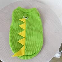1pc Dinosaur Pet T-Shirt, Breathable Lightweight Comfortable Pullover Clothes For Small Dogs & Cats, Suitable For Spring & Autumn