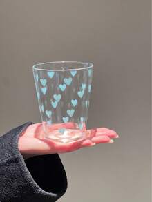 1 件心形玻璃杯，女士办公室家用耐热马克杯，适合咖啡馆、家庭、餐厅、派对、节日返校礼物 - 彩色 - 查看 17