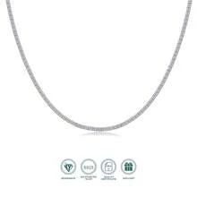 1 pieza Collar de Moissanita con pavé completo, baño de oro de 18K en plata de ley 925, diseño de cadena con engaste de garras, estilo minimalista, versátil para uso diario, superposición o regalo, con certificado GRA