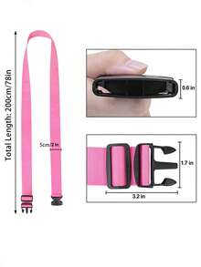 Luggage Straps, Durable Suitcase Belt Straps, Adjustable Bag Straps For Secure Luggage Wrapping, Heavy-Duty Buckle Straps For Travel, Luggage Belts,Practical Luggage Binding Strap,Anti-Explosion Binding Strap For Outing Luggage Packing Strap Travel Bag Holder Strap For Travel Flight Business Trip Holiday For Suitcase Backpack Bag For School School Accessories School Stuff - Multicolor - View 5