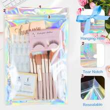 3/10/20pcs-Holographic Bags Colorful Deodorant Bags And Resealable Aluminum Foil Bags Polymer Film Sample Bags, Perfect For Party Food Storage,Mother's Day Gift/First Order Packaging Bag,Wedding Packaging Supplies - Multicolor - View 6