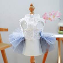 Dog Princess Dress Bow Puppy Girl Tulle Dress Pet Summer Clothes For Wedding Party