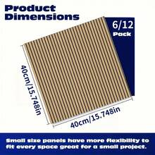 6pcs/12pcs 3D Luxury Retro Grid Wood Grain Self-Adhesive Wall Panels, Waterproof Vinyl Wallpaper With Matte 3D Texture, Suitable For DIY Projects - Easy Peel And Stick Installation, Removable Backsplash Tiles For Kitchen, Furniture Renewal, Fits All Indoor Spaces With Straight Line Matching Patterns And Stripes - Multicolor - View 5