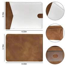 4 Color Sublimation Wallets Heat Transfer DIY Wallet Blank PU Leather Bank Card Holder Money Clip Card Slots For Office Travel - Multicolor - View 3