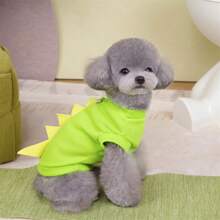1pc Dinosaur Pet T-Shirt, Breathable Lightweight Comfortable Pullover Clothes For Small Dogs & Cats, Suitable For Spring & Autumn