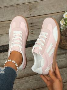 Women's Summer Training Shoes, New Spring/Autumn Thin Casual Flat Non-Slip Patchwork Outdoor Sports Shoes - Pink - View 3