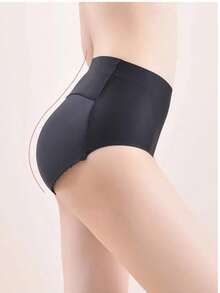 1 Pair Women's Mid - Rise Butt - Lifting Panties Features A Breathable And Low - Rise Design, With Tummy - Control Function And A Fake - Buttocks Design To Enhance The Buttock Lines. It Is A Padded Buttock - Lifter For Body - Shaping, Creating A Peach - Shaped Buttocks Look. There Is No Filling Inside, And It Is Comfortable And Well - Fitting As Underwear. - Multicolor - View 4