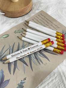 [Custom]Save Date Pencil Personalized Customization Wedding Pencil Wedding Party Game Customized Pencil Parts - Multicolor - View 7