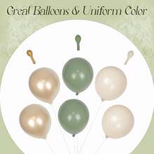 100 个牛油果色、沙白色、香槟金色乳胶气球，适用于生日、婚礼、新娘送礼会、毕业典礼、周年纪念、洗礼、主题派对、家居装饰、摄影、狂欢节、沐浴、母亲节