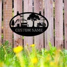 Personalized Farmhouse Decor Country Farm Sign Custom Text Home Tractor Plant Decor Suitable For Garden Country Decoration Christmas Gifts For Dad - Black - View 3