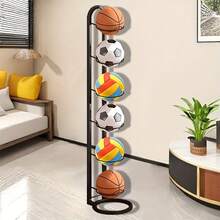 Conjunto de suporte para bolas de metal de fácil montagem, suporte para bolas de basquete multicamadas com base redonda grande - Suporte para bolas esportivas de metal resistente para basquete, futebol e vôlei - disponível em vários tamanhos - Multicolorido - Ver 13