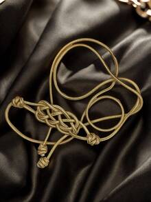 1pc Handmade Bohemian Style Women's Robe Sash/Belt With Rhinestone Inlay And Tassel, Can Be Worn As A Wedding Robe Sash Or Gifted - Multicolor - View 2