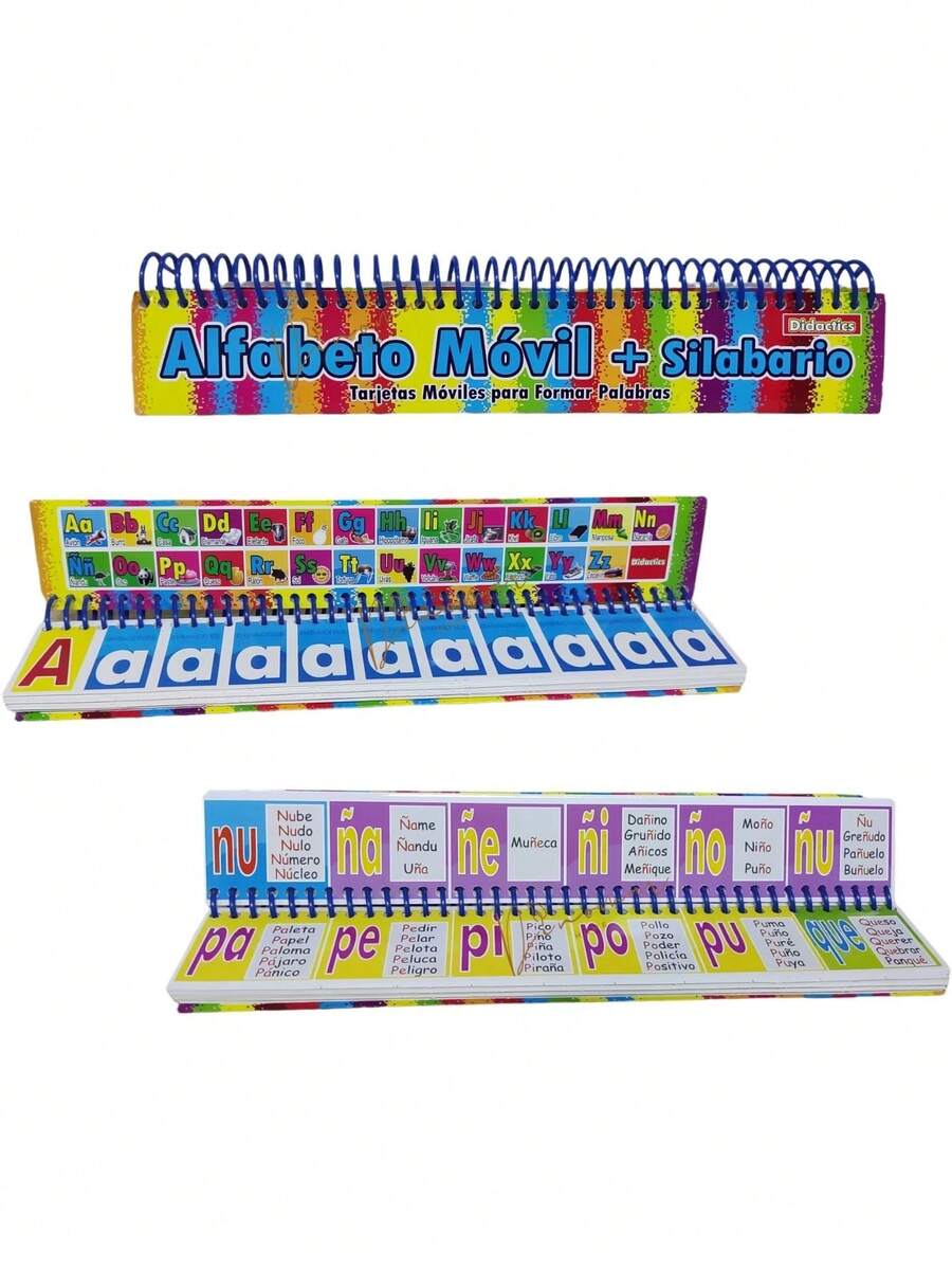 1 Silabario Móvil Didáctico Ilustrado Silabas + Allfabeto 1pzs Didactico Enseñanza
