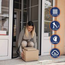 Heavy Duty Magnetic Screen Door - Self Sealing, Hands-Free Mesh Pest Control, Magnetic Strip Mountable, Nylon, Bohemian Style, Hand Wash Only, Pest Control Barrier Door | Mesh Partition Door | Nylon Mesh