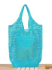 1pc Personalized Initial Letter Large Capacity Tote Bag, Customized Name Print Birthday Gift, Reusable Grocery Bag Suitable For Shopping, Holiday, Picnic, Travel - Multicolor - View 19