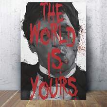 1pc Frameless Canvas Mural Inspired By , With A Motivational Quote Of "The World Belongs To You", Made Of Soft Canvas Material, Suitable For