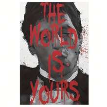 1pc Frameless Canvas Mural Inspired By , With A Motivational Quote Of "The World Belongs To You", Made Of Soft Canvas Material, Suitable For