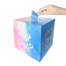 41pcs Gender Reveal Voting Box, Gender Reveal Party Supplies, Surprise Box, Gender Reveal Cards, Voting Box