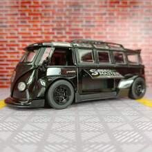 ESCBBXX 1 pièce Modèle de voiture classique vintage T1, corps en alliage de zinc, les portes des deux côtés et le coffre peuvent être ouverts, avec effets sonores et d'éclairage simulés, voiture jouet de haute qualité pour enfants, convient pour la collection et les cadeaux d'anniversaire pour les enfants, rentrée scolaire