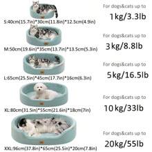 1 Pc Universal For All Seasons Pet House , For Small , Medium,Large Pets, Pet Nest Cushion With Removable Inner Pad, Split Lychee Leather Boat Nest