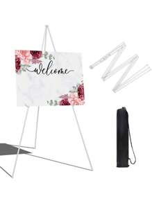 1pc Portable Foldable Telescopic Metal Tripod Floor Easel, For Welcome Sign, Price Tag, Menu, Artwork Display, Applicable For Weddings, Coffee Shops, Stores, Restaurants (Frame Not Included) Home Decor Back To School Room Decor School Supplies