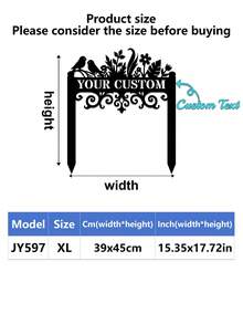 1pc Customizable Garden Sign With Post - Personalized House Number And Address Plaque, Fence, Yard, Lawn Art Decor, Weatherproof Metal Outdoor House Number Plate, Suitable For Yard, Garden, Birthday, Anniversary, Father's Day, Mother's Day, Thanksgiving, Wedding, Ideal Gift For Family And Friends - Multicolor - View 25