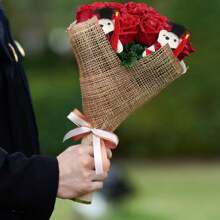 Decoración de graduación, ramo de flores con oso de peluche, regalo de decoración de graduación, ramo de graduación