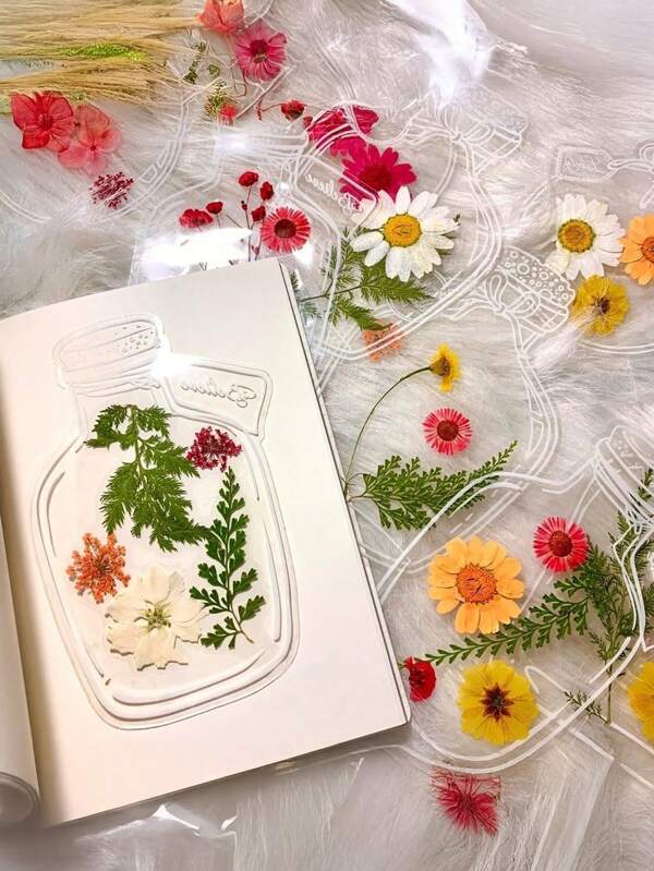 20 Stück zufällig gemischte handgemachte Rose Lesezeichen Aufkleber, geeignet zum Erstellen von Blütenexemplaren der vier Jahreszeiten, Lesezeichen Aufkleber mit Kindern, die nach Blumen der vier Jahreszeiten in der Vase suchen, Partyspiele, kleine Geschenkdekoration zum Schütteln, süß und lustig, Weihnachtsgeschenk, Partygiveaways, Geschenktüten Füllungen, Klassenprämien