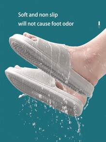 1 par de zapatillas de interior de EVA, zapatillas de hombre, zapatillas antideslizantes de mujer para el baño, para viajes de negocios en hotel, zapatillas ligeras, chanclas, zapatillas de baño, cómodas zapatillas antideslizantes de suela blanda para uso casual al aire libre en la playa, zapatos multiusos, zapatillas antideslizantes y silenciosas de suela gruesa, zapatillas de hogar de suela blanda y suave, resistentes al desgaste y al olor, adecuadas para baños y dormitorios durante la temporada de vuelta al colegio.