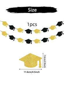 Graduation Decorations Class Of 2025 Graduation Banner Glitter Congrats Grad Cap Banner For Grad Party Decorations 2025
