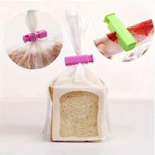 3pcs Reusable Plastic Food Bag Clips, Airtight Sealing Clips For Keeping Food Fresh, Moisture & Dust Proof Kitchen Storage Organizers - Perfect For Squeezing Bread And Bagel Bags - Essential Kitchen Tools