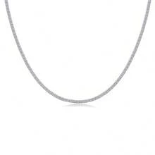 1 pieza Collar de Moissanita con pavé completo, baño de oro de 18K en plata de ley 925, diseño de cadena con engaste de garras, estilo minimalista, versátil para uso diario, superposición o regalo, con certificado GRA